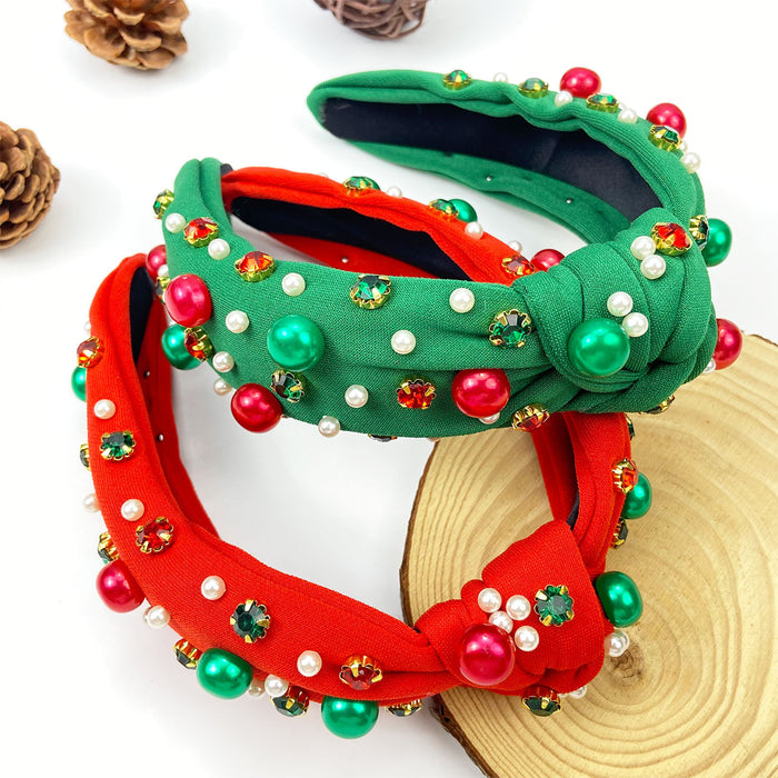 Wholesale Knotted colorful headband Christmas hair accessory