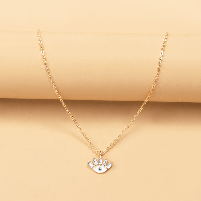 Wholesale Jewelry, Eye Pendant, High Grade, Diamond studded Devil's Eye Necklace