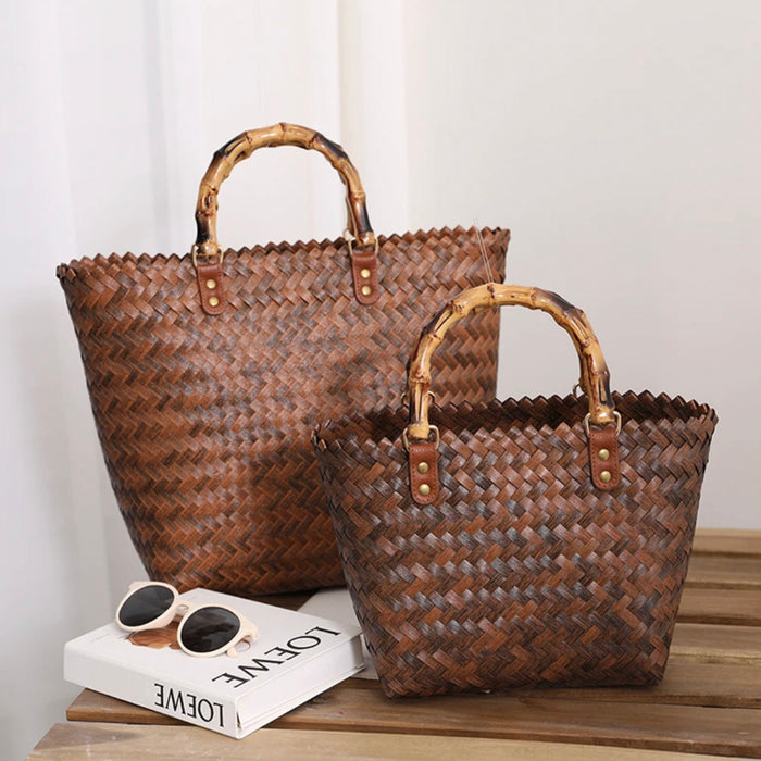 Wholesale Mid-Autumn Moon Cake High-end Gift Bag Women's Handbag Woven Bag Fashion Women's Bag Tote Bag Straw Woven Bag