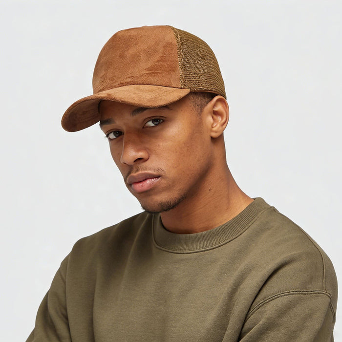 Wholesale High-Quality Chic Style Suede Mesh Trucker Hat Fashion Accessory Gift