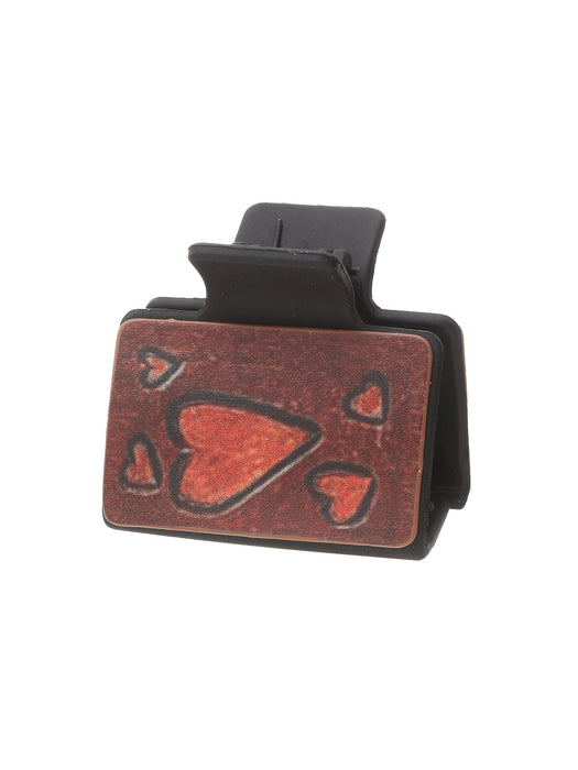 Wholesale Western Wind Sunflower Feather Pattern Leather Hairpin Shark Clip Women' s Grab Clip