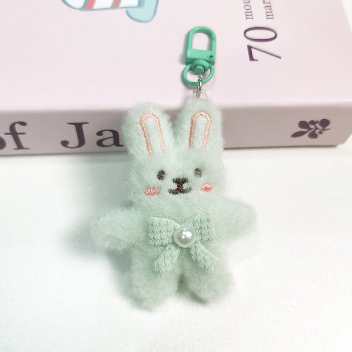 Wholesale Cartoon Plush Bunny Door Buckle Key Chain Cute Rabbit Backpack School Bag Student Gift Pendant
