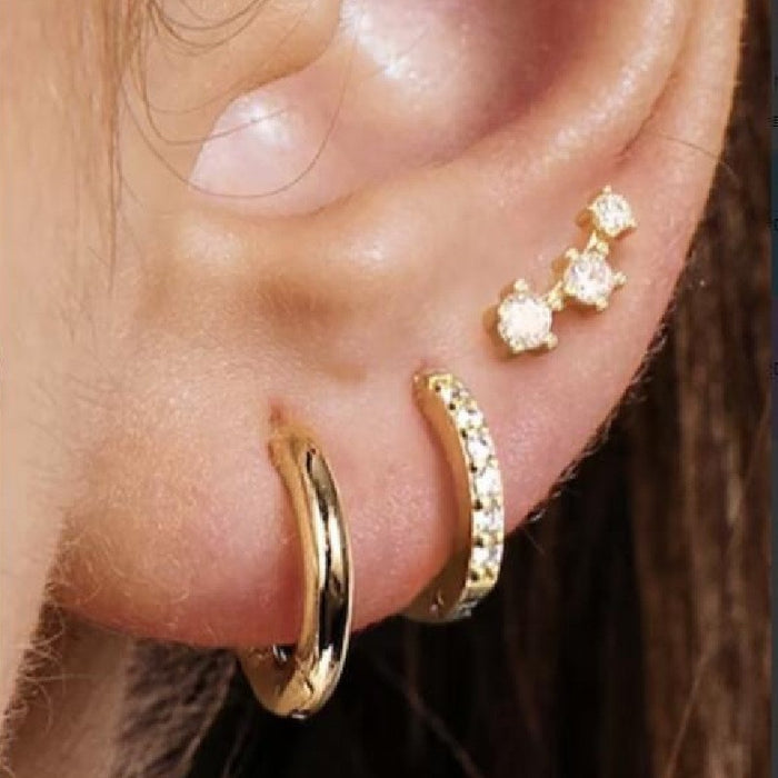 Wholesale Geometric square copper ear clip set