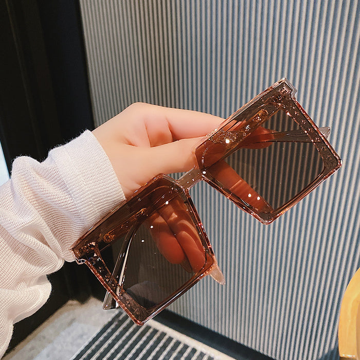 Wholesale Large frame square slimming polarized sunglasses street photography sunglasses trendy posing and matching