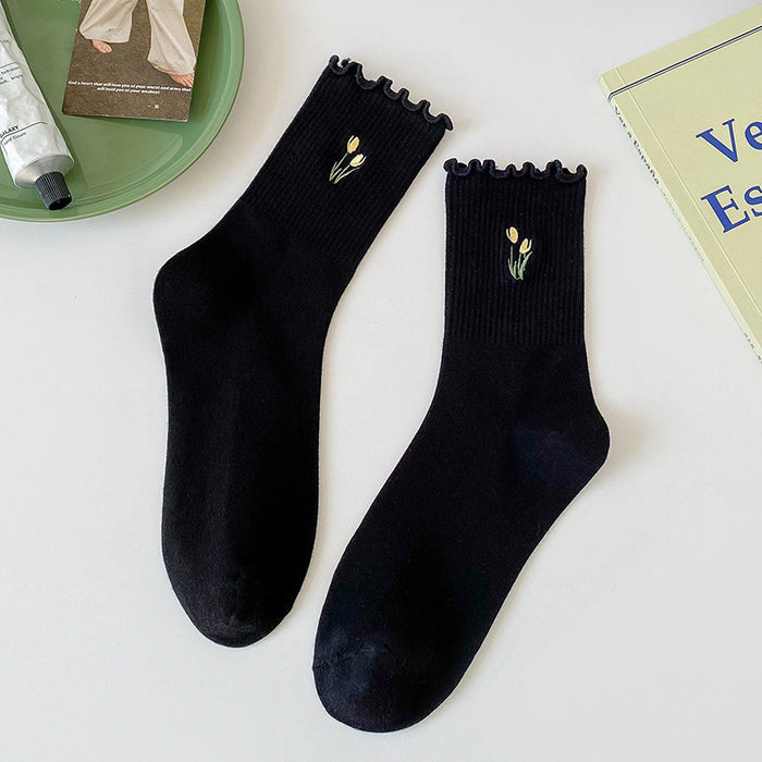 Wholesale Socks, tube socks, tulip flower pile socks