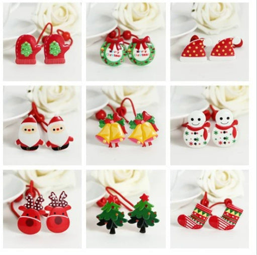 Wholesale Glittery glow-in-the-dark cute princess beaded hair tie