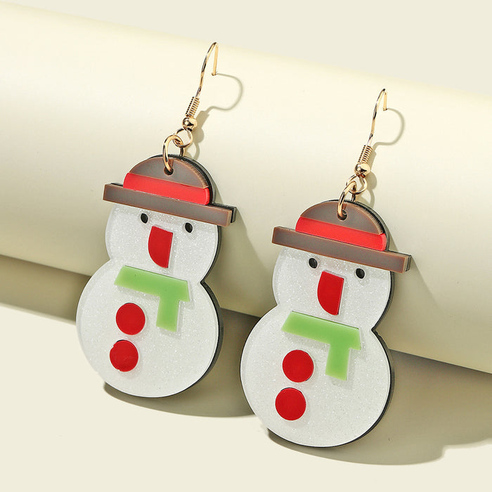 Wholesale Christmas Acrylic Cartoon Color Matching Earrings JDC-ES-JunJie013