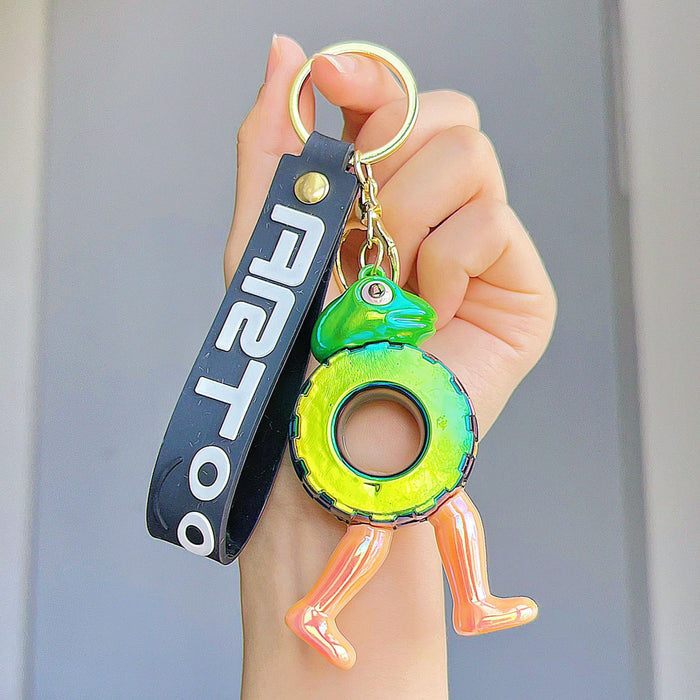 Wholesale Cute electroplated glossy cartoon character keychains