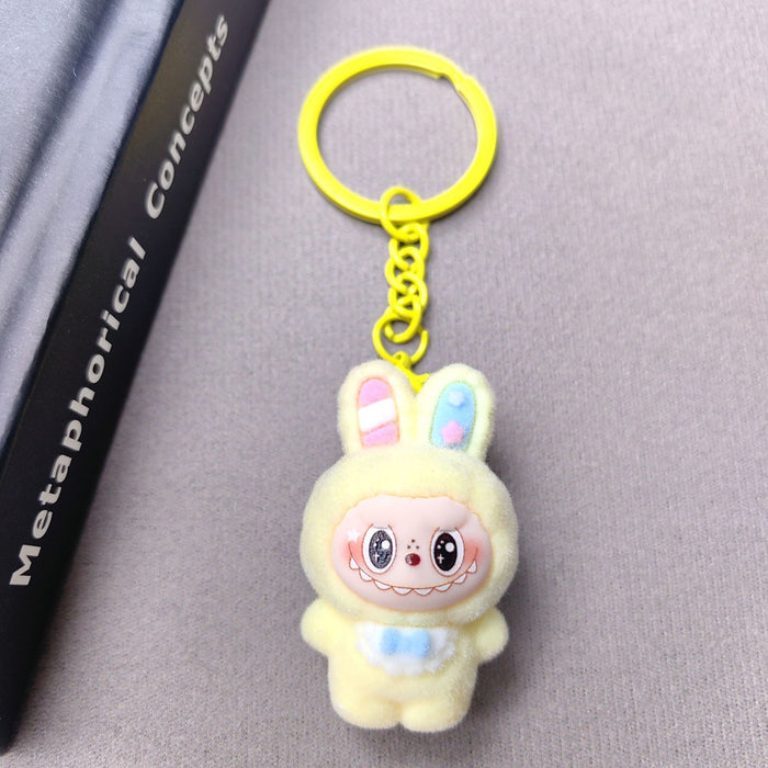 Wholesale Flocked  Keychain Pendant  Cute Doll DIY Accessories Mobile Phone Pendant