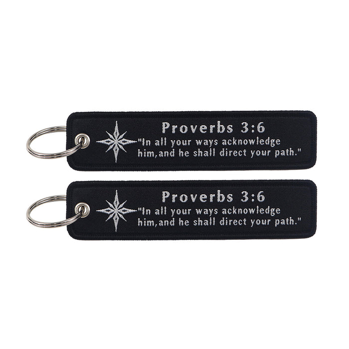 Wholesale Minimalist Quotations Weaving Mark Keychain Fabric Keychain Accessories