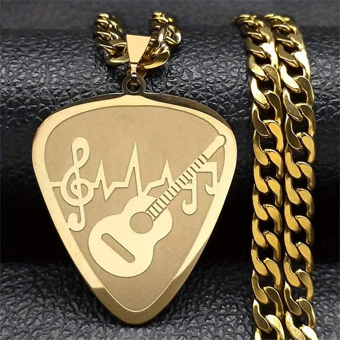 Wholesale Stainless steel necklace, music and fashion pendant necklace