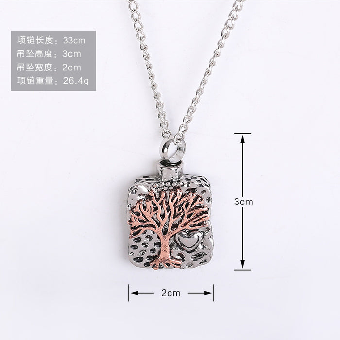 Wholesale Pet commemorative heart-shaped pendant can be opened with a crystal necklace