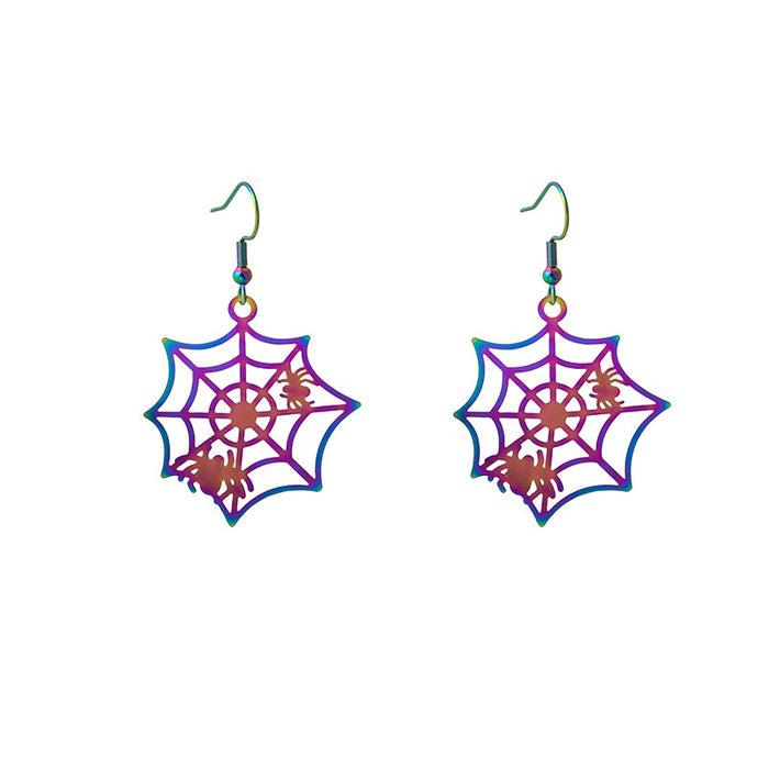 Wholesale Halloween Colorful Gradient Electroplating Color Matching Acrylic Earrings JDC-ES-MDD099