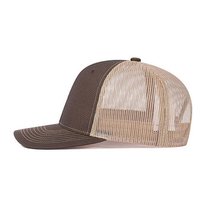 Wholesale Khaki pure color light board duckbill cap with wide brim and breathable mesh baseball cap