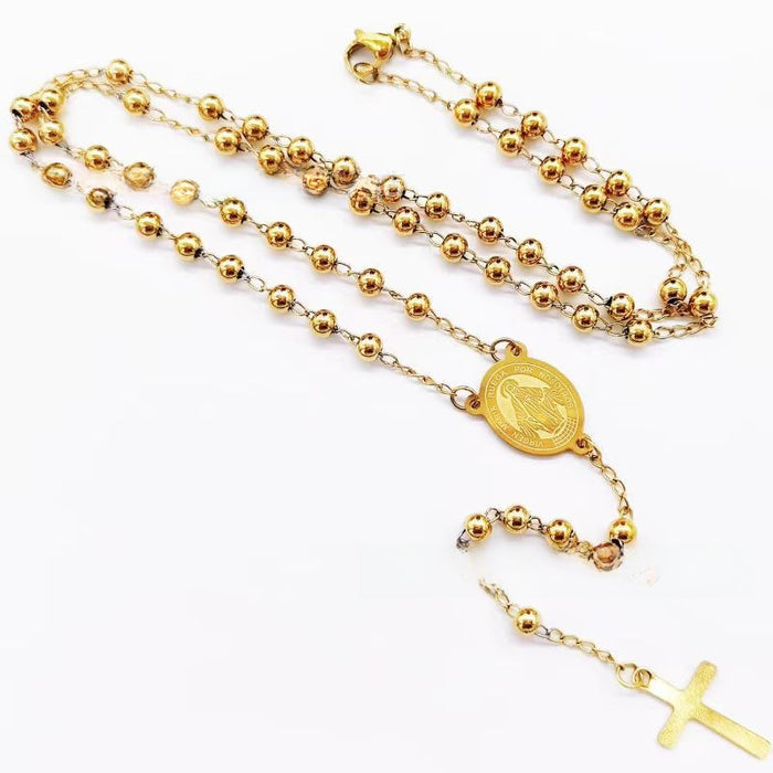 Wholesale Gold collarbone chain stainless steel cross necklace