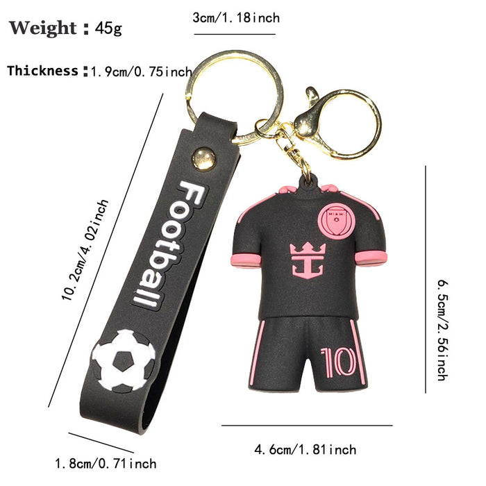 Wholesale Football Jersey Keychain Cartoon Doll School Bag Pendant Car Key Chain Small Gift