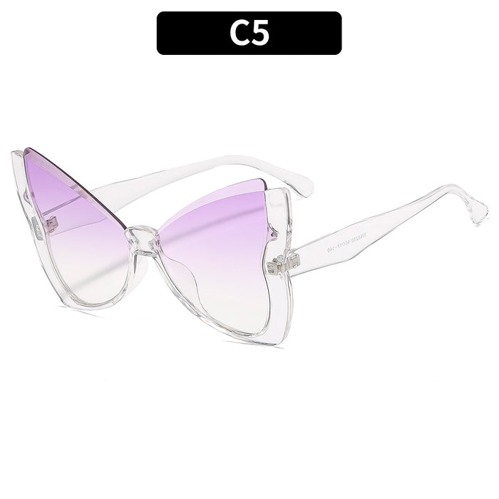 Wholesale Fashionable large frame retro versatile sunglasses, personalized outdoor sports cycling sunscreen trendy sunglasses