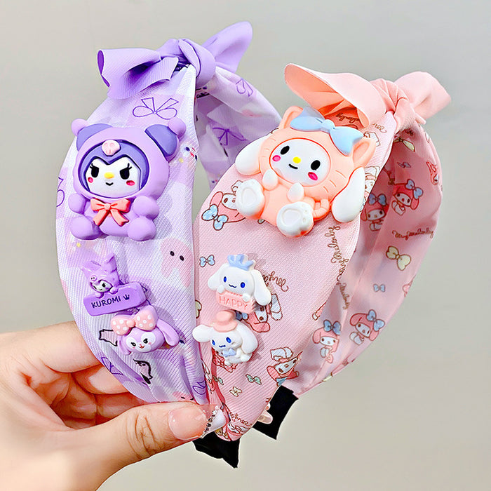 Wholesale Cute Cartoon Bow Wide Brim Fabric Headband JDC-HD-HengX002