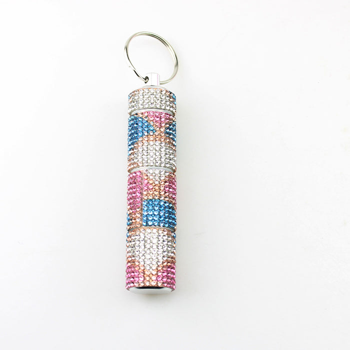 Wholesale Rhinestone Studded White 3 Compartment Pill Organizer Fashion Accessory Gift