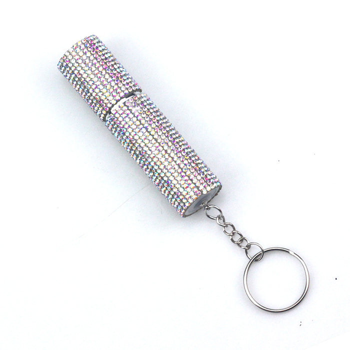 Wholesale 10ml Plastic Diamond-studded Perfume Bottle Keychain JDC-KC-TouMS024