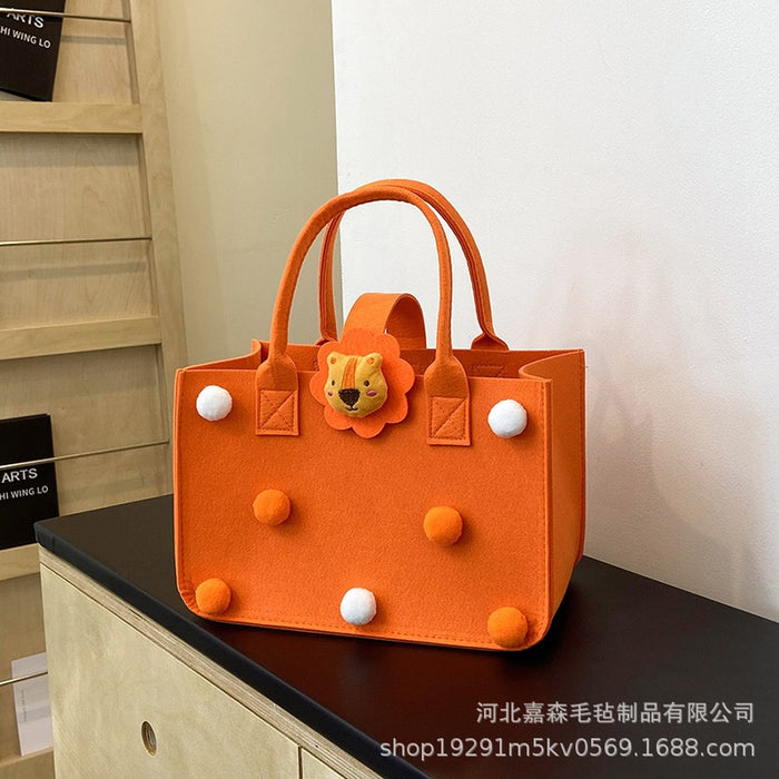 Wholesale Souvenir cartoon shopping bag portable 100-day banquet anniversary gift felt bag