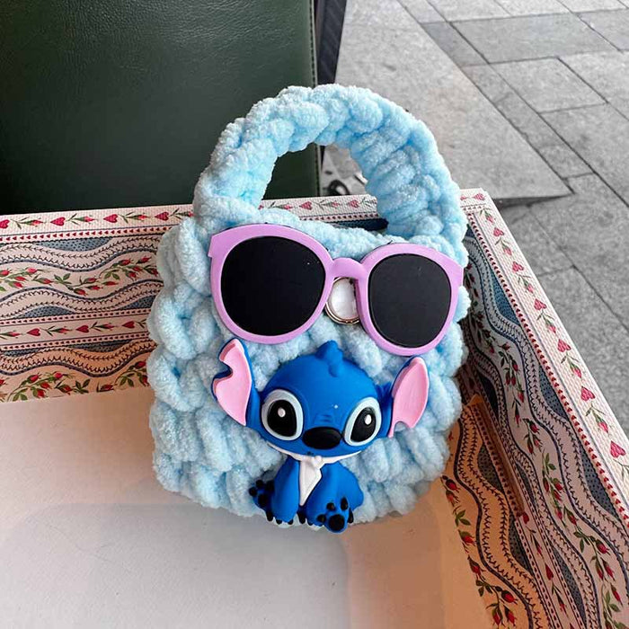 Wholesale Wool Hand-Knitted Coin Purse Keychain Pendant Storage Bag Headphone Bag Pendant Small Gift