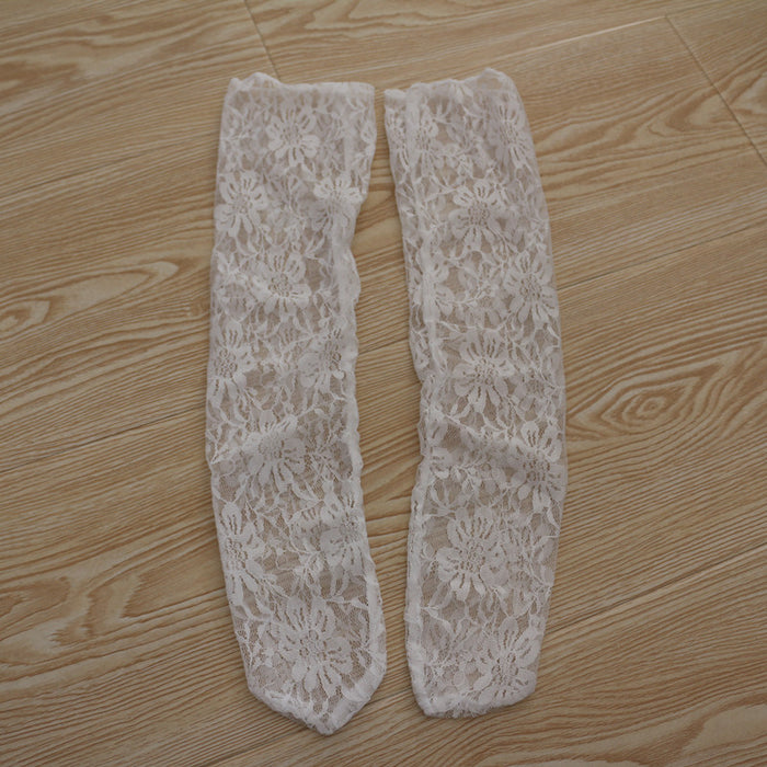 Wholesale Mid socks totem retro college style mesh lace