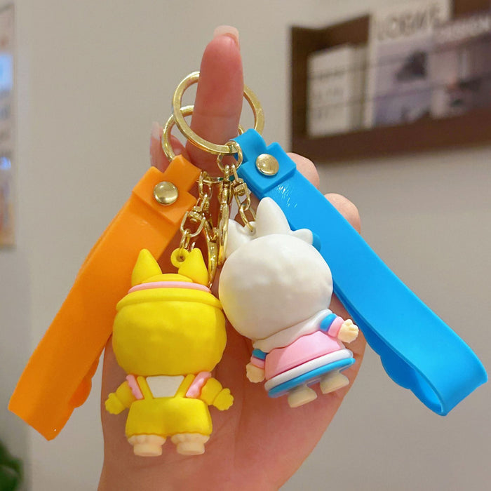 Wholesale Little Sheep Keychain Silicone Doll Pendant Keychain Accessory Small Gift Hanging Ornament