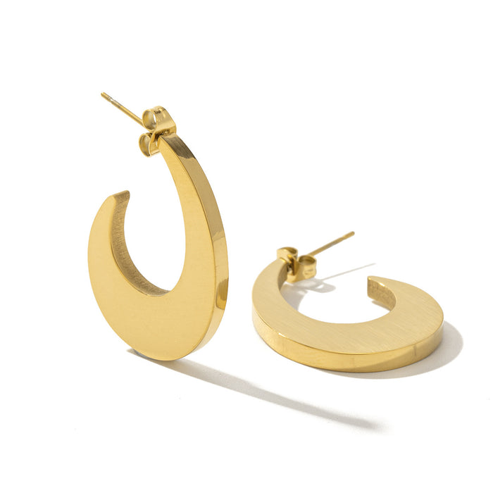 Wholesale Geometric Stainless Steel Earrings for Women Gold-Plated