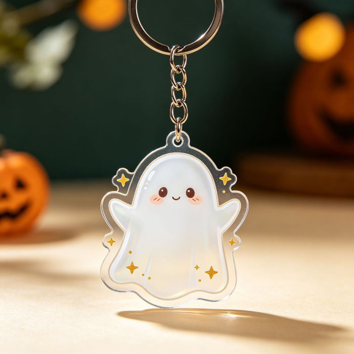 Wholesale  Trendy Acrylic Keychain with Pumpkin Ghost Design MOQ≥2