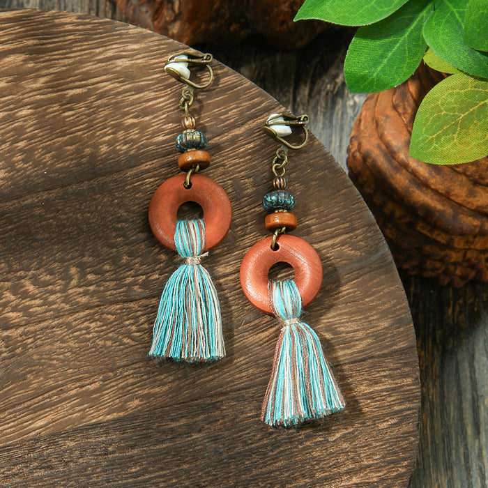 Wholesale Bohemian Geometric Tassel Earrings Set - Zinc Alloy Electroplated Boutique Resale Jewelry