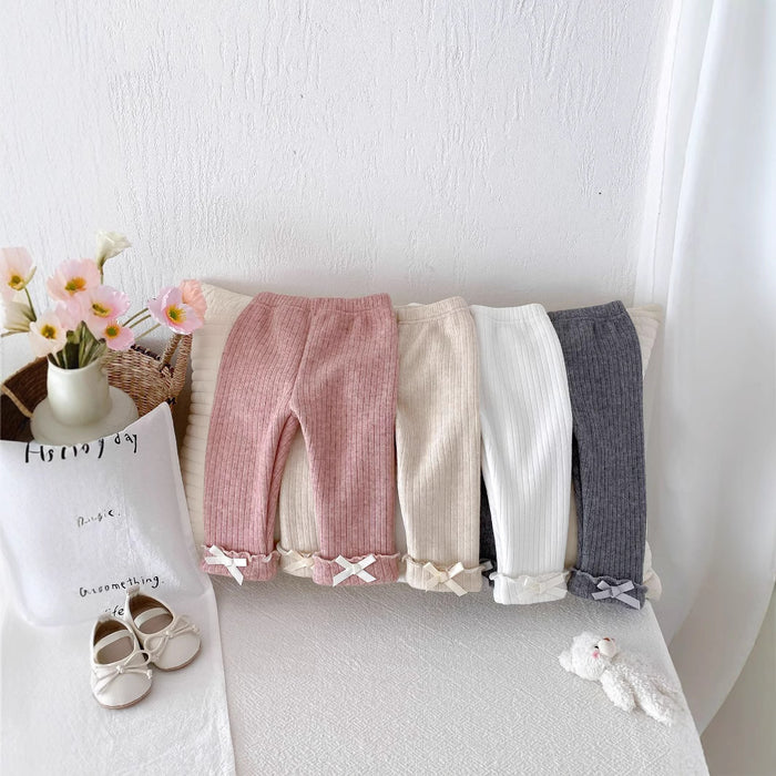 Wholesale Korean Style Girls' Underwear for Autumn and Winter New Children's Casual Pants Baby Plush Warm Pants for Winter JDC-BC-WeiNiS035