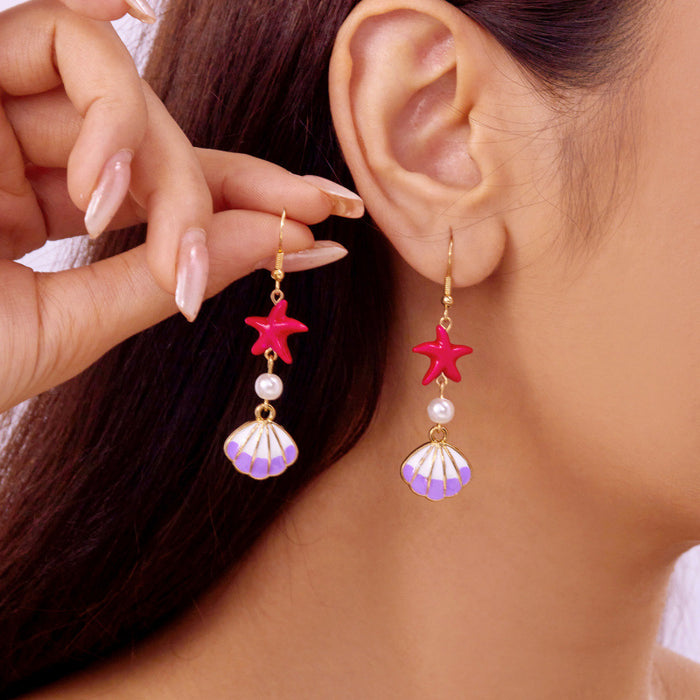 Wholesale Seastar earrings with a niche design and vacation style earrings