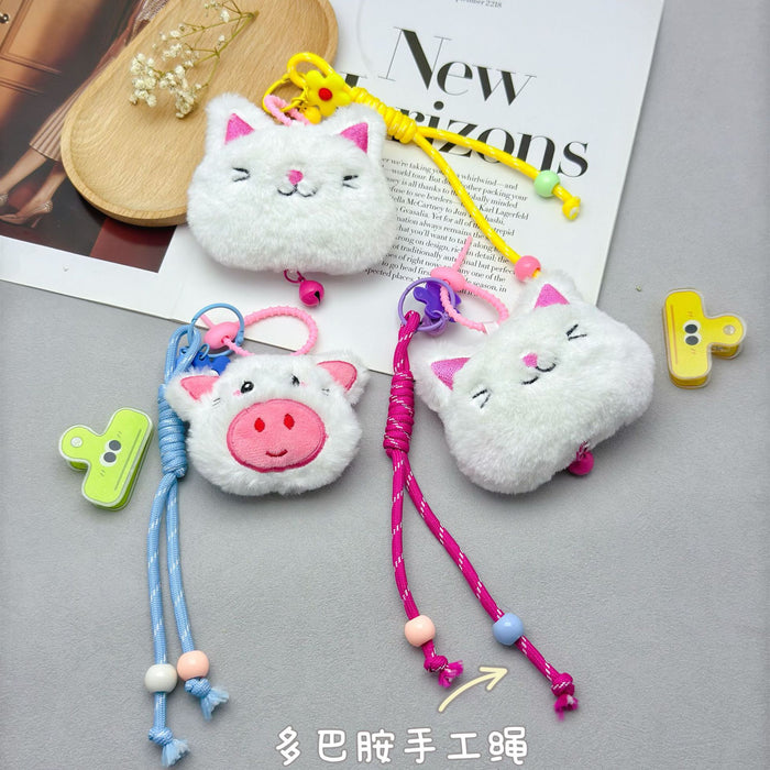 Wholesale Colorful Doll Small Pendant Creative Cartoon Plush Doll Key Pendant Handmade Rope DIY Accessories