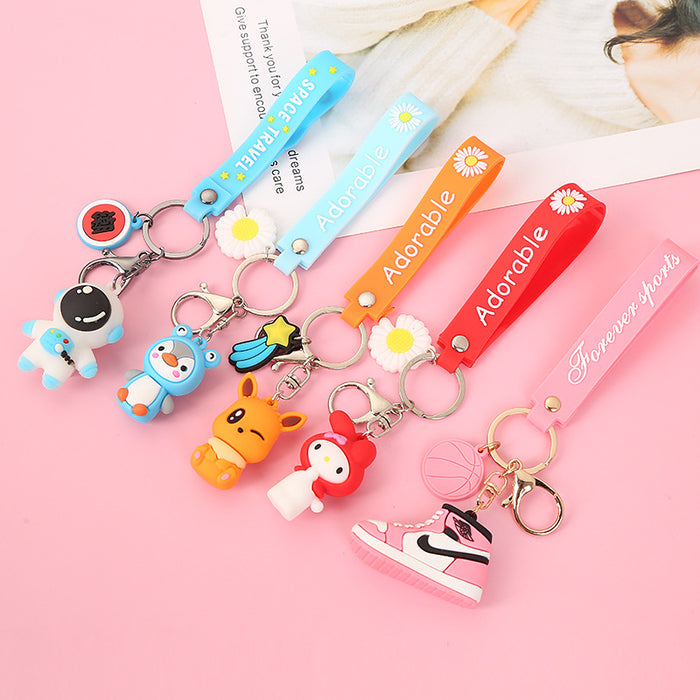 Wholesale Cute Cartoon Soft Rubber Doll Keychain JDC-KC-BoYue006