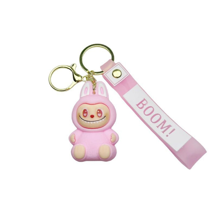 Wholesale Plush toy key pendant for couples, cute plush keychain cartoon