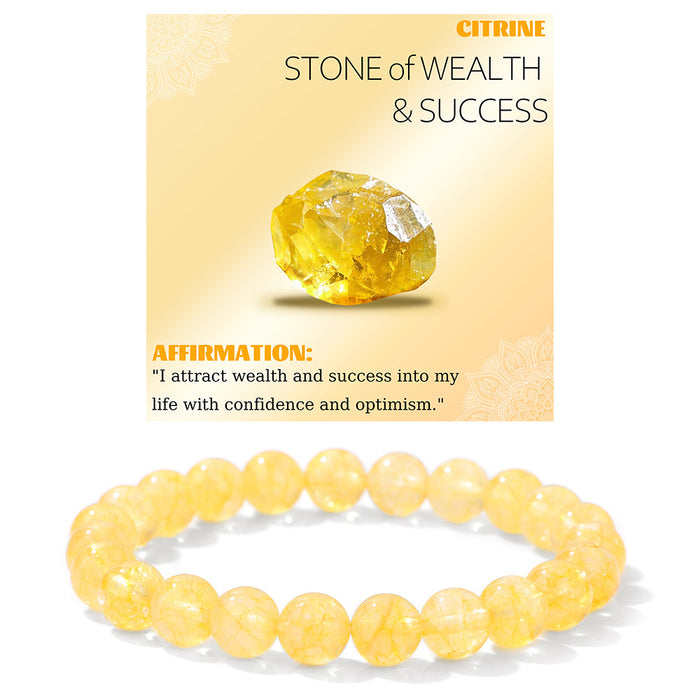 Wholesale 8mm stone bead bracelet with elastic cord a new design for couples