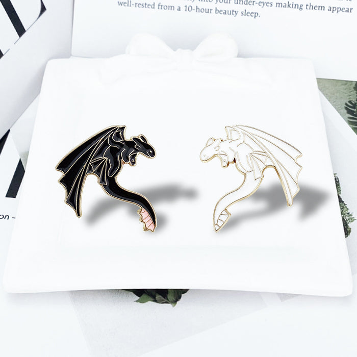 Wholesale Dragon Design Cartoon Brooch Metal Pin Stylish Decorative Accent for Clothing and Bags MOQ≥2