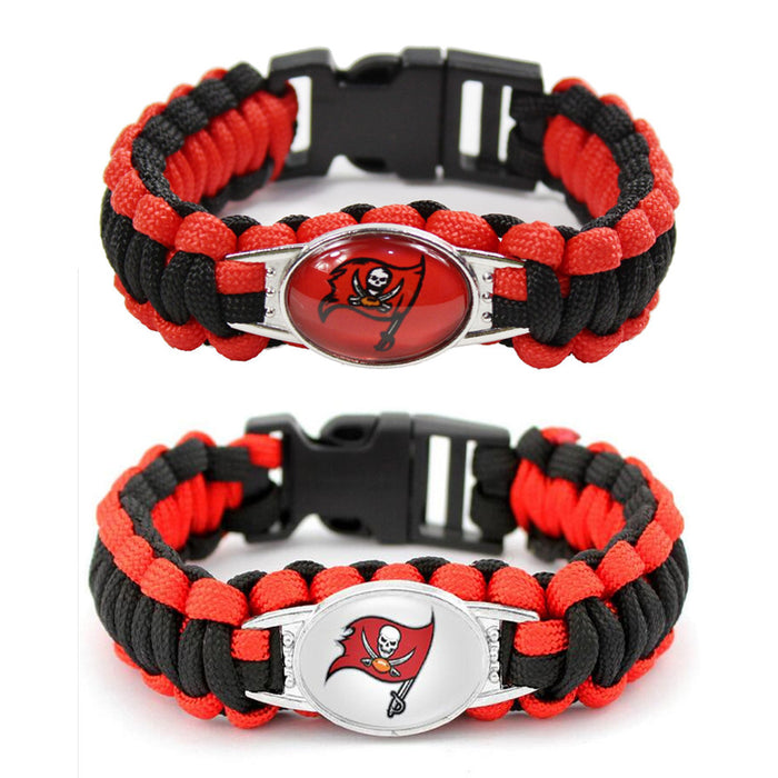 Wholesale rugby team rope woven bracelet