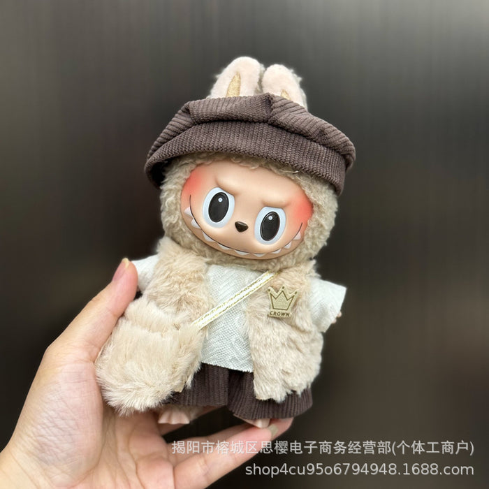 Wholesale 17cm plush replacement set for mini doll clothing