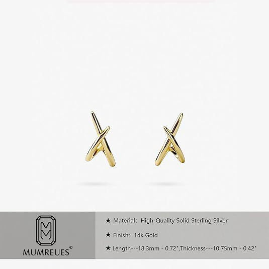 Wholesale Single item gold minimalist earrings, cross fashion earrings, daily accessories