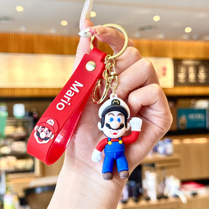 Wholesale  doll keychain pendant pvc cartoon  car bag key ornaments