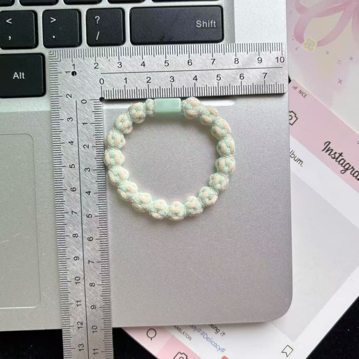 Wholesale Peas Hair Band Rubber Band Twist Hair Rope Cute Hair Band Leather Cover Rope