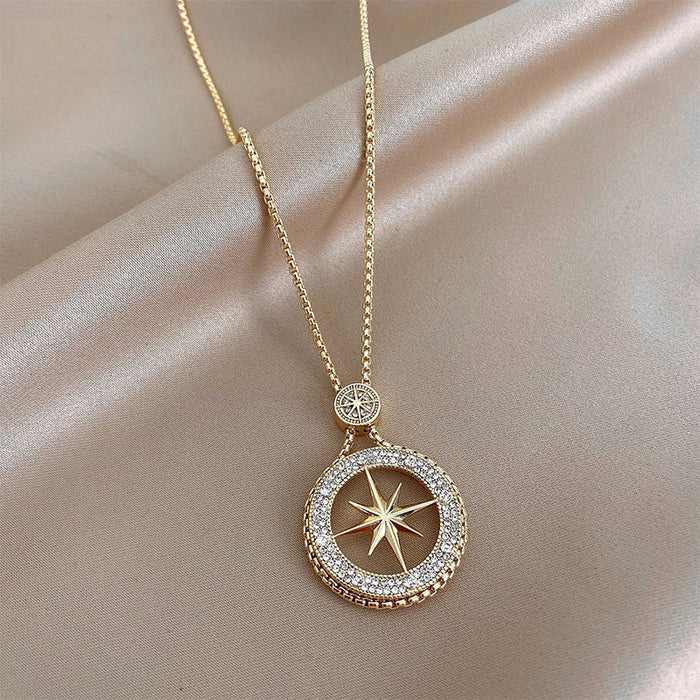 Wholesale Sparkling Diamond Sweater Chain Necklace