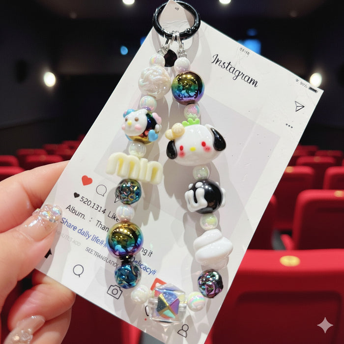 Wholesale Acrylic Cartoon Beaded Keychain
