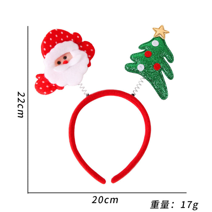 Wholesale Christmas headband elk horn five star headband Christmas decorations children plastic head buckle party decoration supplies
