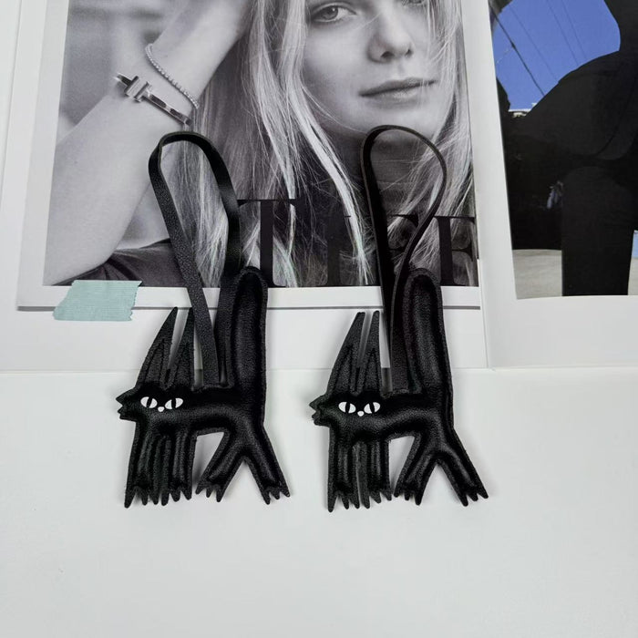 Wholesale New Leather Kitten Screaming Cat Bag Pendant Funny Kitten Bag Pendant Small Gift