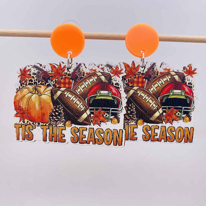 Wholesale Autumn Thanksgiving Wooden Earrings JDC-ES-Susheng003