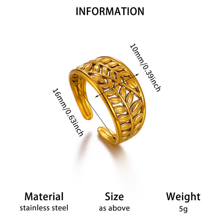 Wholesale Geometric Stainless Steel Rings Women Fashion Double Layer Heart Butterfly Design
