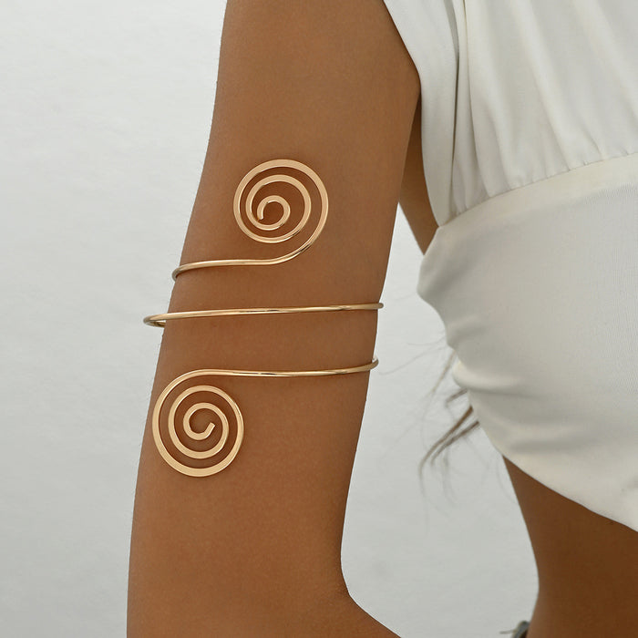 Wholesale Fashionable, exaggerated, personalized, creative, geometric armband, versatile, open arm bracelet